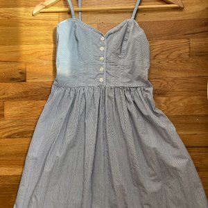 American Eagle AEO Blue and White Summer Dress
